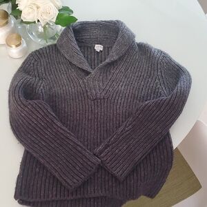 Armani Collezioni Dark Charcoal V-Neck Sweater